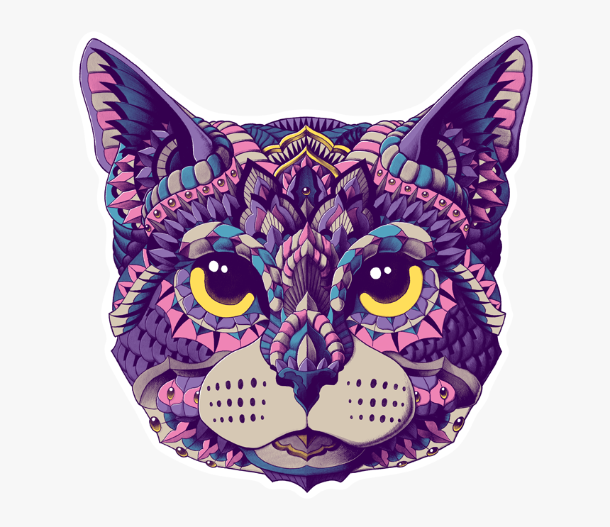 Cat Head Sticker - Cat Head Sticker Png, Transparent Png, Free Download