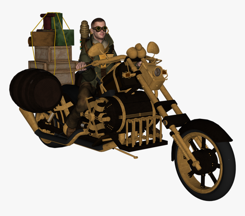 Man On Motorcycle Transparent, HD Png Download, Free Download