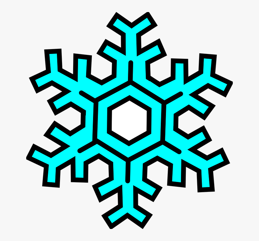 Snowflake Snow Winter Cold Ice Frozen Turquoise Cartoon Snowflake Transparent Background Hd Png Download Kindpng