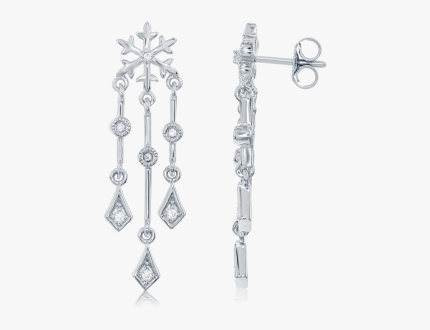 Elsa Frozen Snowflake Chandelier Diamond Earrings In - Body Jewelry, HD Png Download, Free Download