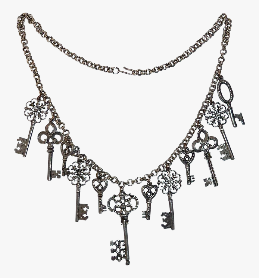 Transparent Skeleton Key Png - Padlock Necklace Chain Roblox, Png Download, Free Download