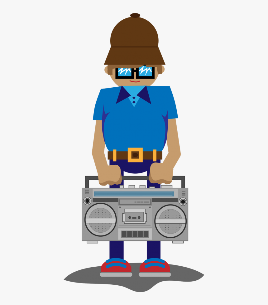 B-boy Boombox Vector Illustration & Gif - Illustration, HD Png Download, Free Download