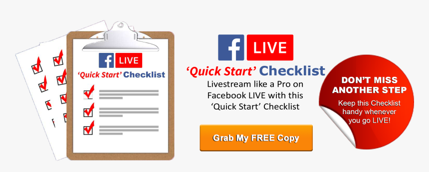 Fb Live Quickstart Checklist - Graphic Design, HD Png Download, Free Download