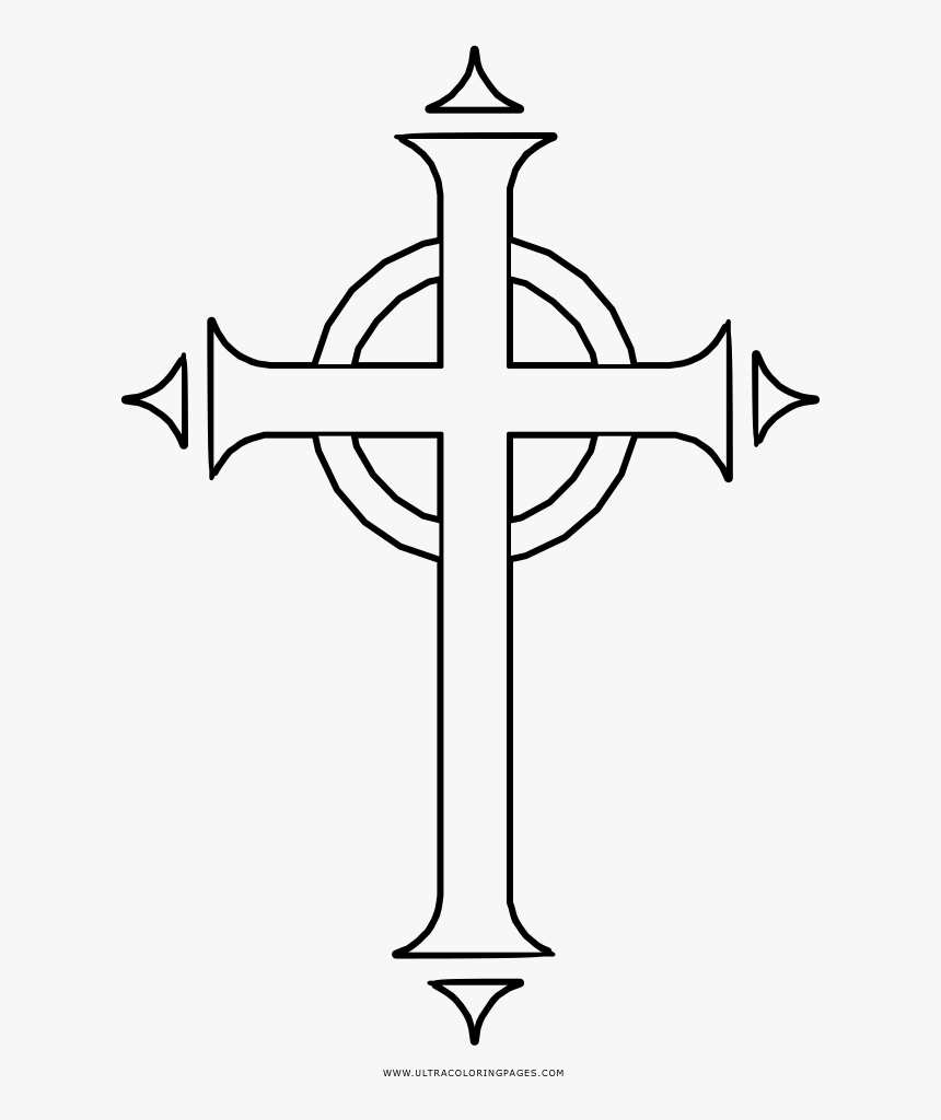 Celtic Cross Coloring Page - Portable Network Graphics, HD Png Download, Free Download