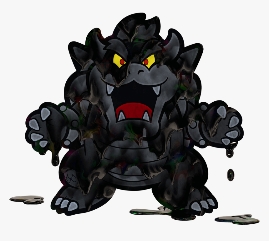 Paper Mario Color Splash Black Bowser, HD Png Download, Free Download