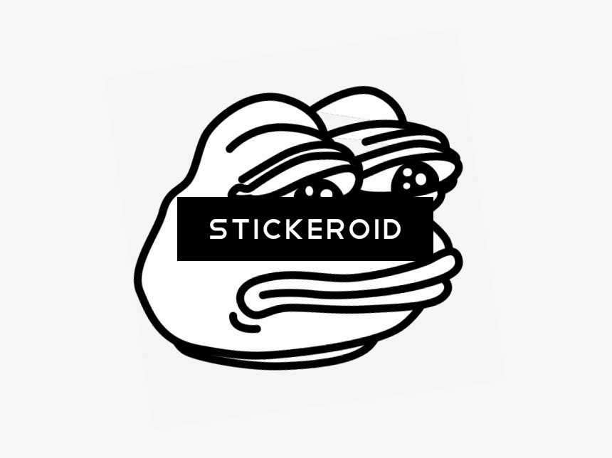 Black And White Sad Pepe - Pepe Face Black And White, HD Png Download, Free Download