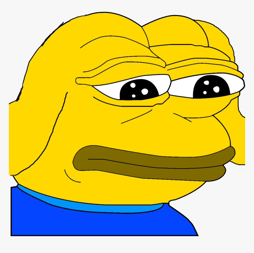 Sad Frog Face - Pepe Dog, HD Png Download, Free Download