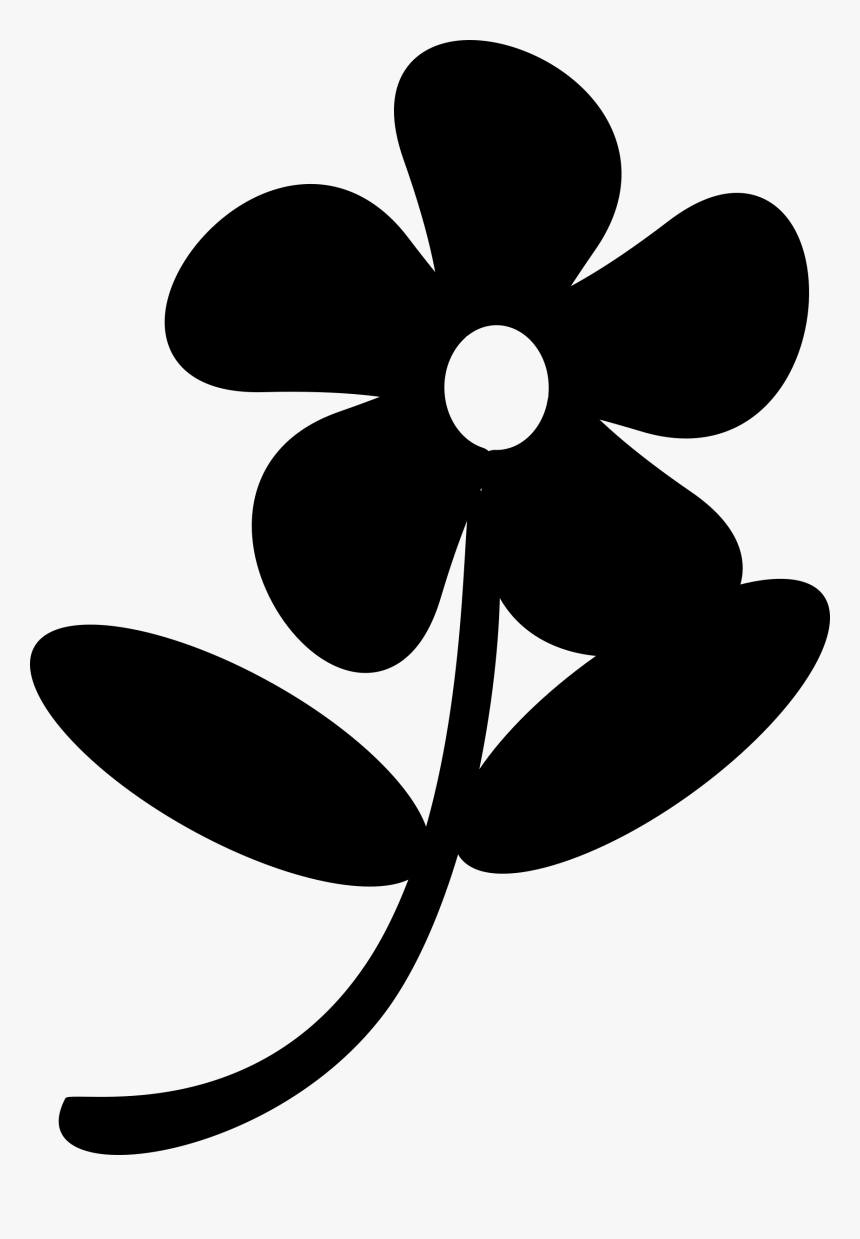 Clipart Rose Black And White - Black Flower Clip Art, HD Png Download, Free Download