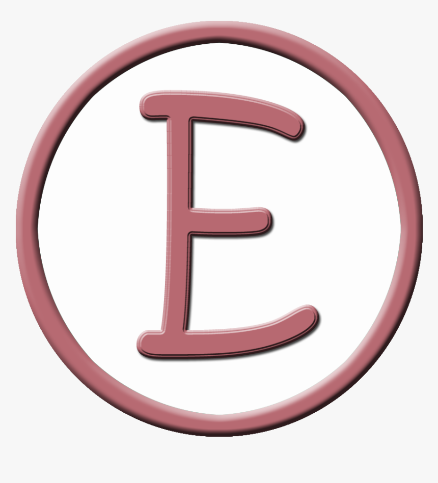 Letter E Png - Pink Circle Letter E, Transparent Png, Free Download