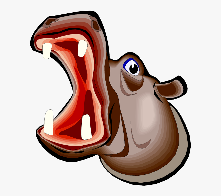 Hippo Mouth Clipart Free Clipartfest - Hippo Mouth Clipart, HD Png Download, Free Download