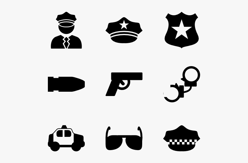 Clip Art Icon Packs Svg - Police Icons Png, Transparent Png, Free Download