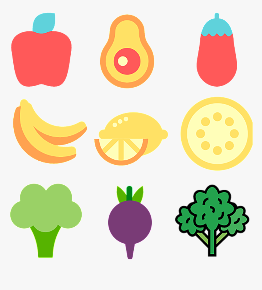 Fruit And Vegetable Food And Food Icons Icon - Food Icons Png, Transparent Png, Free Download