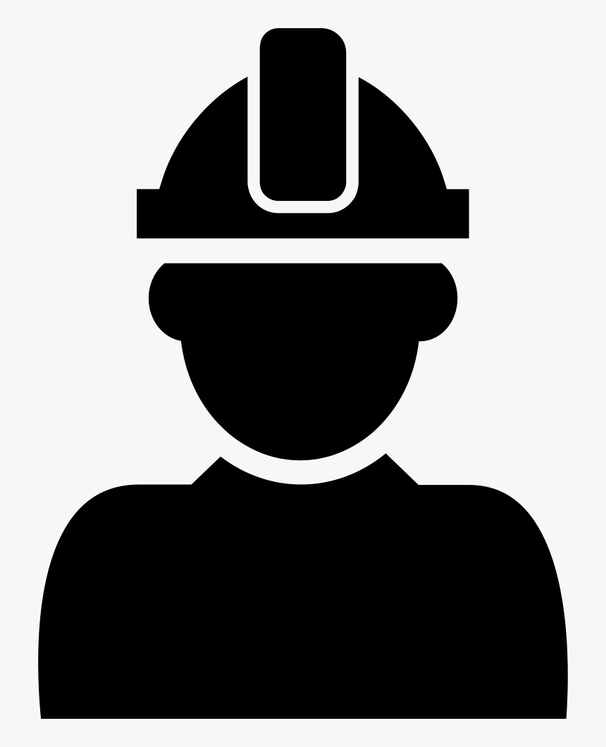 Constructor With Hard Hat Protection On His Head - Man With Hard Hat Icon, HD Png Download, Free Download