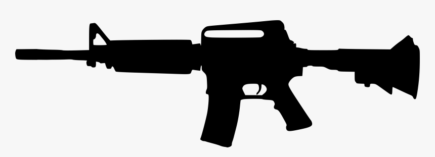 Royalty Free Ar 15 Silhouette Clipart - Assault Rifle Clipart, HD Png Download, Free Download