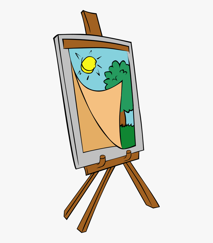 Paint Easel Clipart Kid - Paintings Clipart, HD Png Download, Free Download