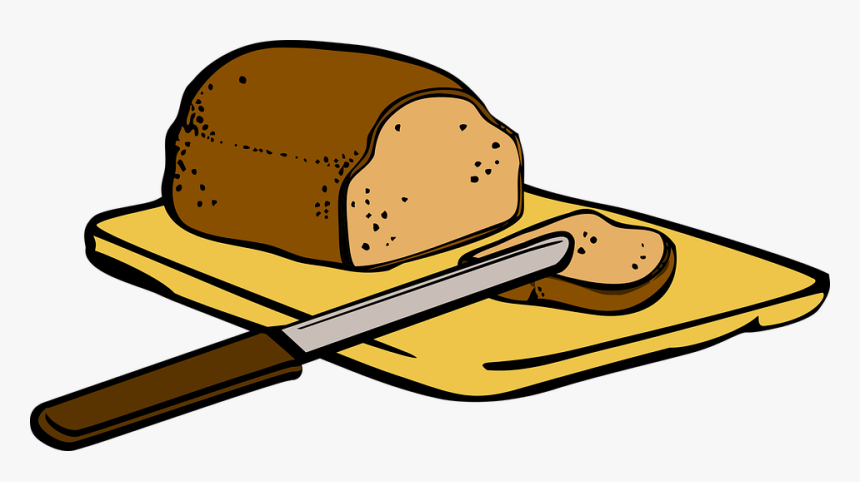 Bread And Knife Clipart, HD Png Download, Free Download