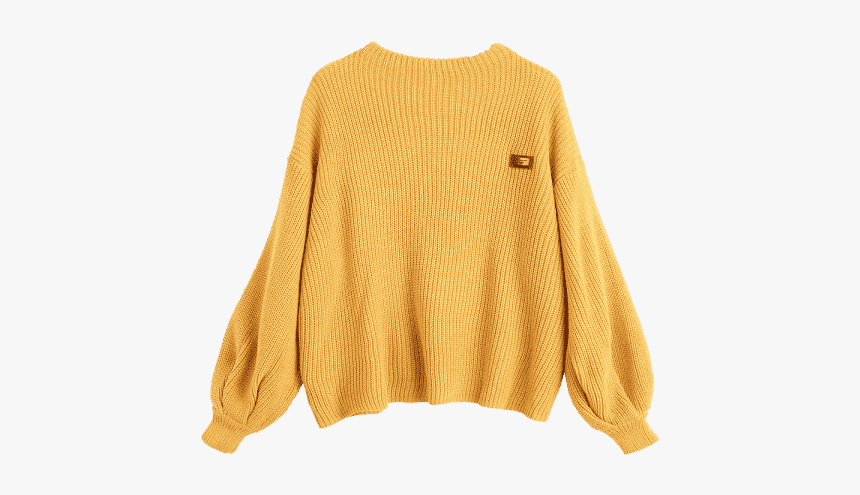 Yellow Knitted Sweater, HD Png Download - kindpng