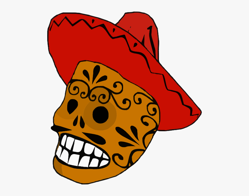 Mexican Skull Svg Clip Arts - Mexican Clipart The Day Of The Dead, HD ...