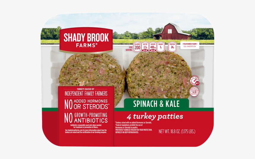 Shady Brook Spinach And Kale Turkey Burgers, HD Png Download, Free Download