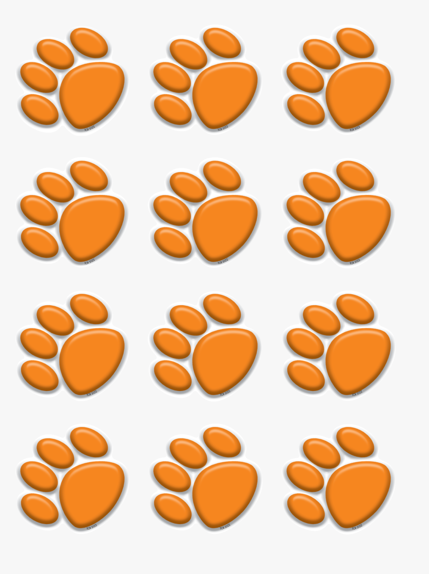 Orange Paw Prints , Png Download - Colorful Paw Prints Clip Art, Transparent Png, Free Download