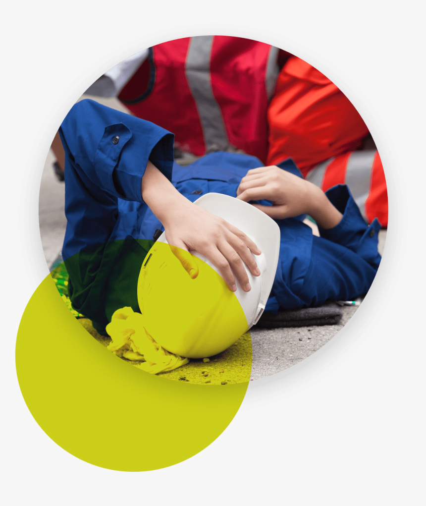 Injured Worker Lying On The Floor - Construction Head Accidents, HD Png Download, Free Download