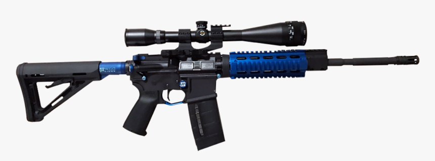 Ar15 Anodized Red Ar15 Blue Anodized Parts - Assault Rifle, HD Png Download, Free Download