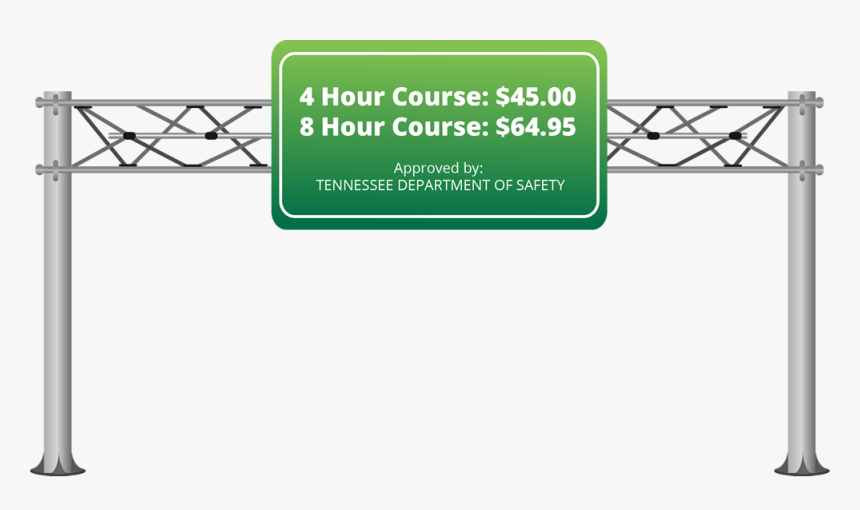 Defensive Driver Training Course In Murfreesboro Tn - Empty Highway Sign Png, Transparent Png, Free Download