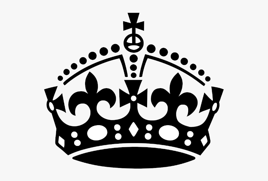 Crown Clipart Black And White No Background Collection - Keep Calm And Carry, HD Png Download, Free Download