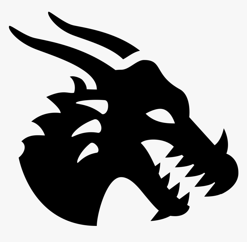 Computer Icons Dragon Snake - Black And White Dragon Icon, HD Png Download, Free Download