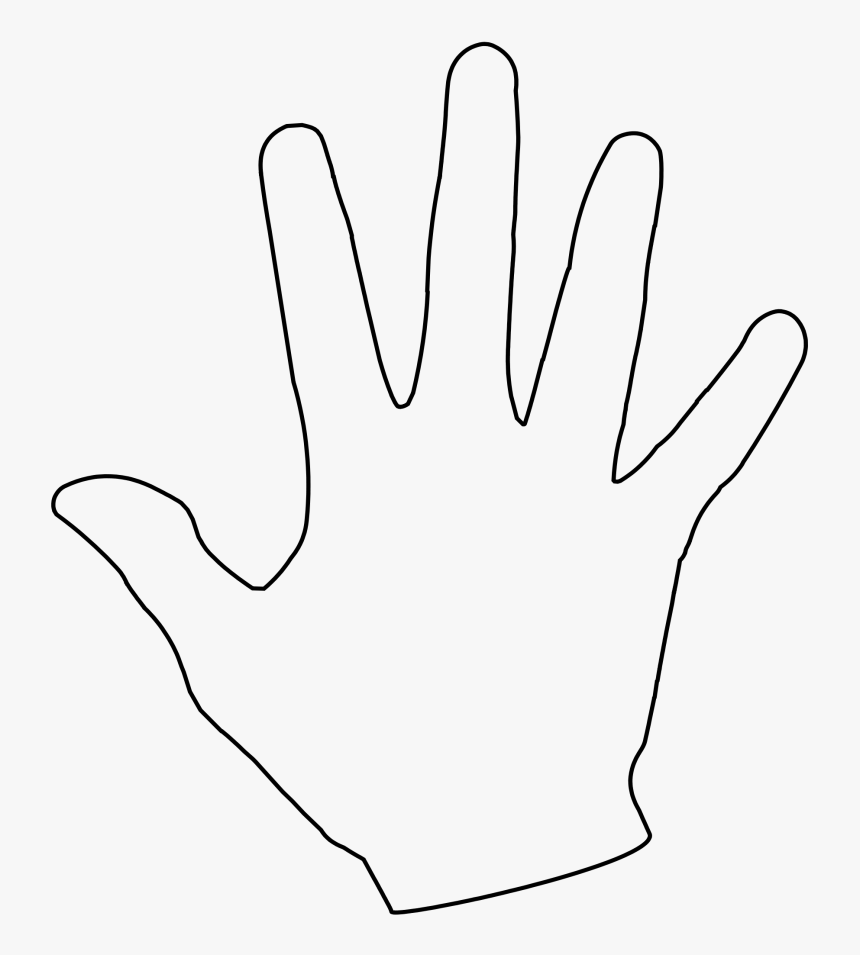 Handprint Outline Clipart Free - Hand Outline Clipart, HD Png Download ...