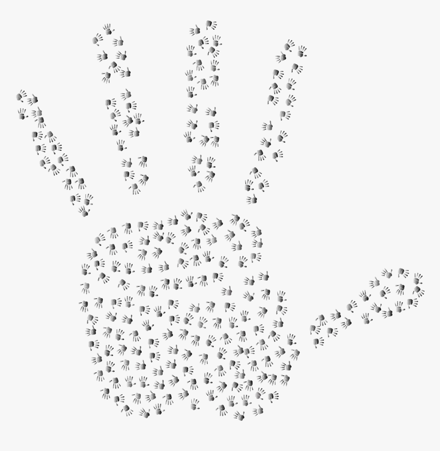 Prismatic Handprint Fractal 4 Clip Arts - Hand, HD Png Download, Free Download