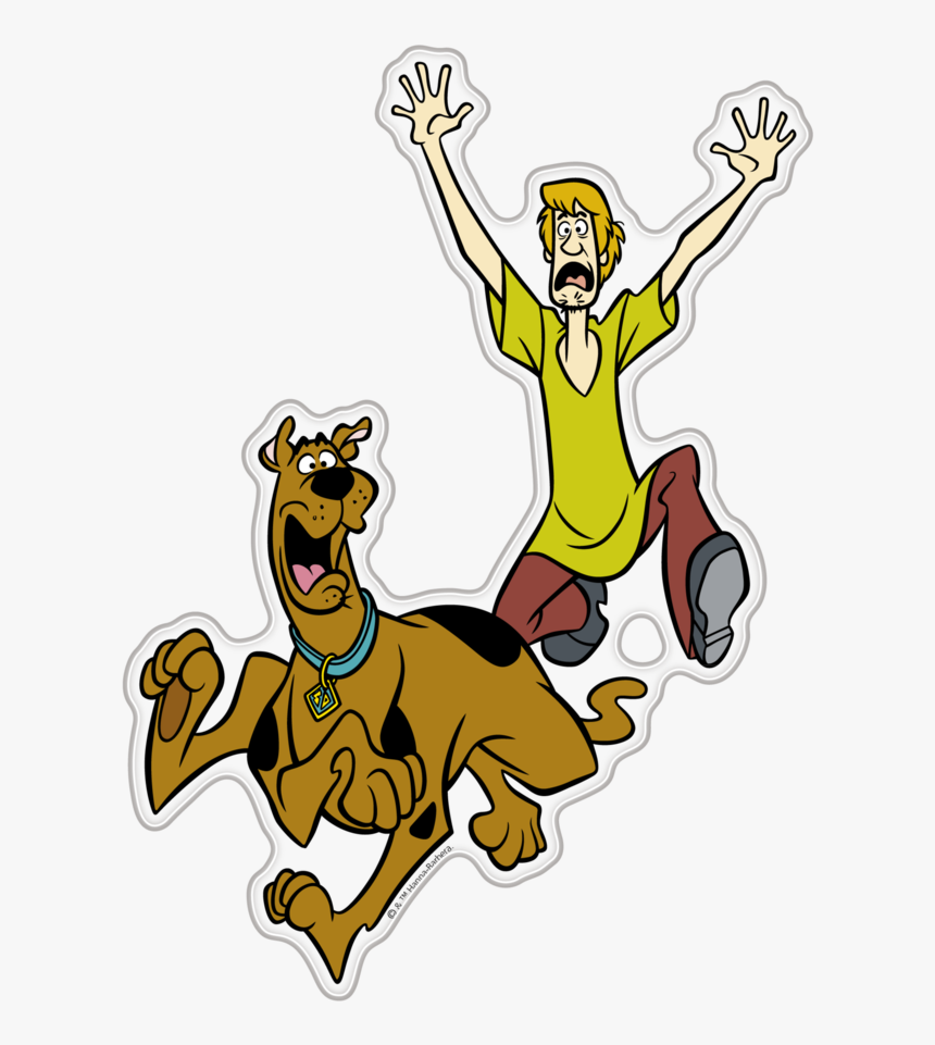 Running Scooby Doo Shaggy Auto Decal Domed Character Scooby Doo
