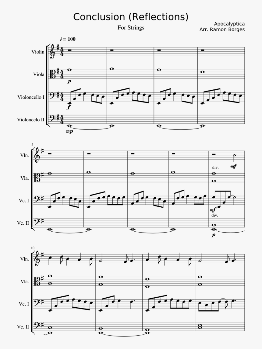 Reflections , Png Download - Warrior Legacy Sheet Music, Transparent Png, Free Download