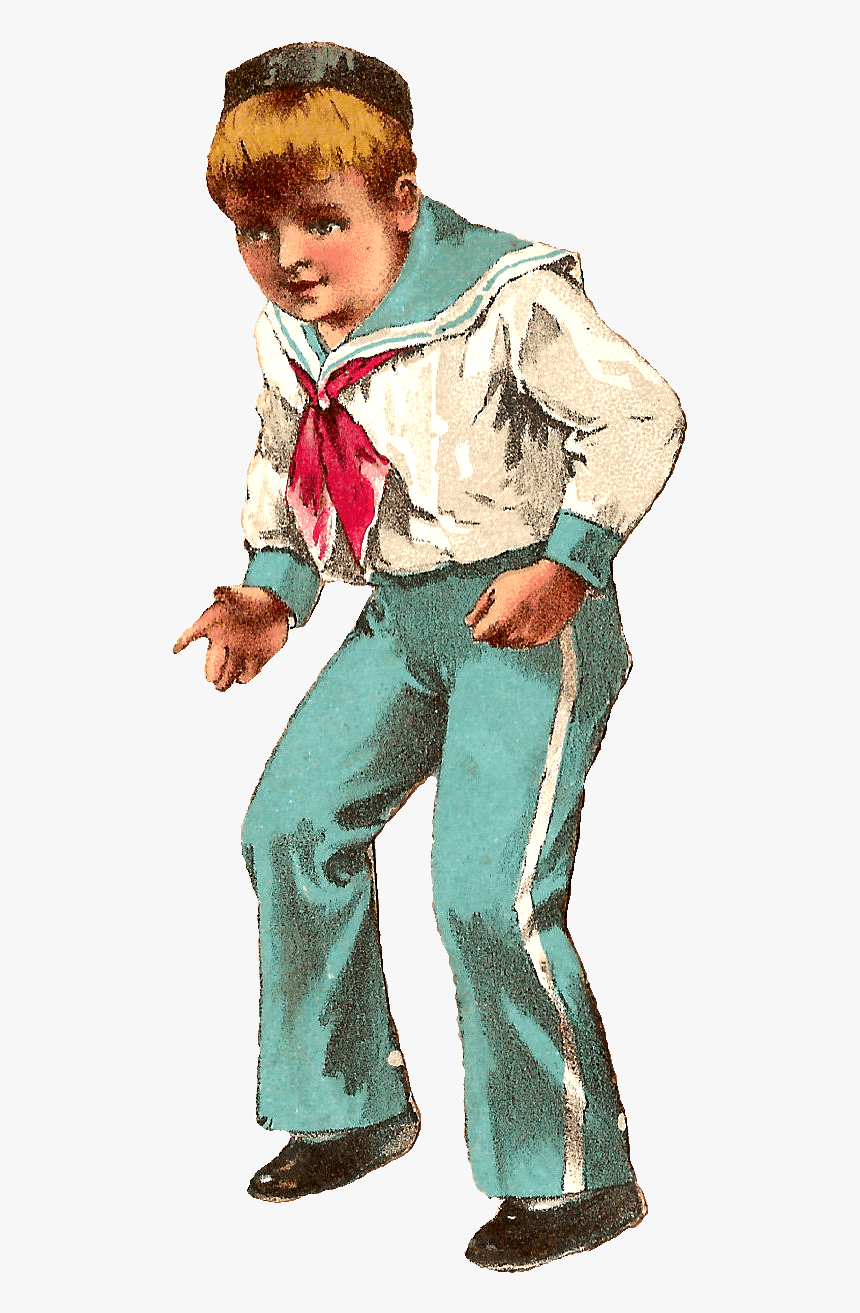 Antique Blue Boy - Illustration, HD Png Download, Free Download