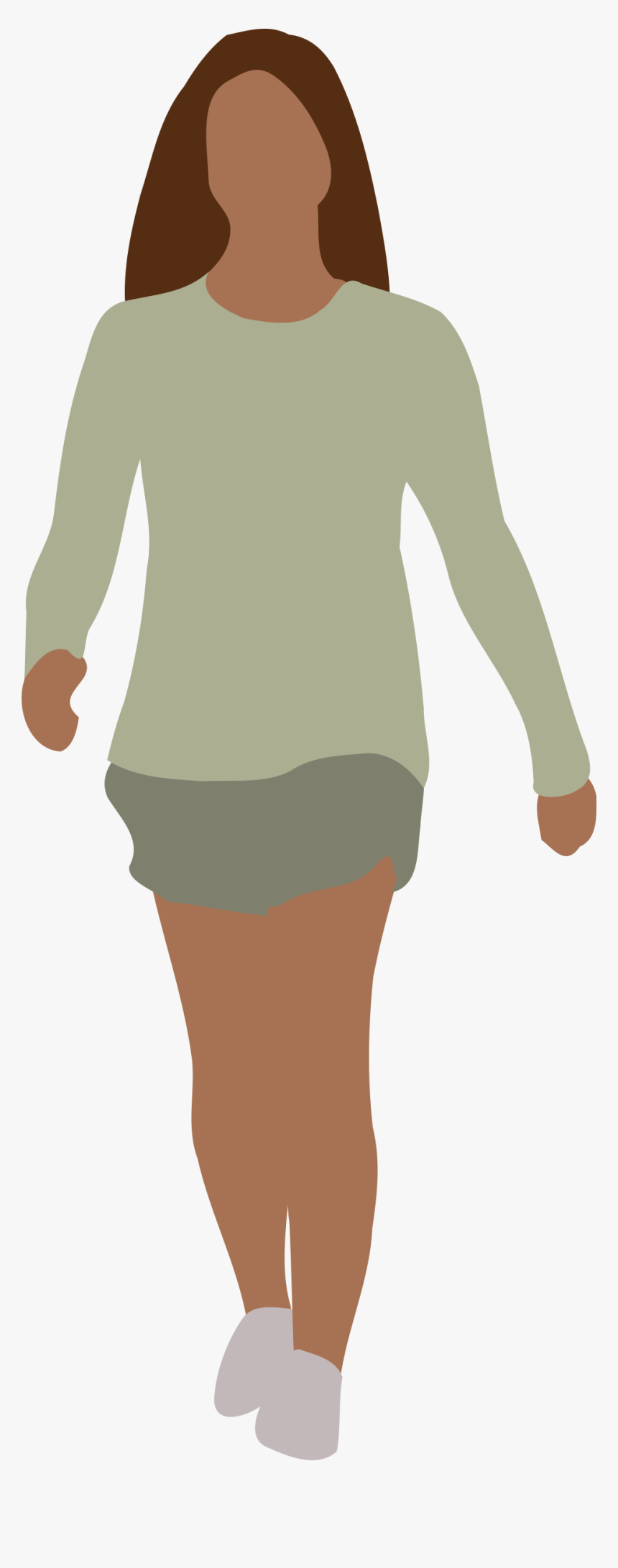 Faceless Woman Walking Clip Arts - Human Clipart, HD Png Download, Free Download