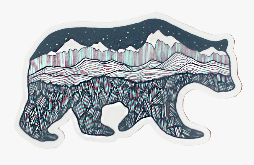 Grizzly Bear Sticker, HD Png Download, Free Download