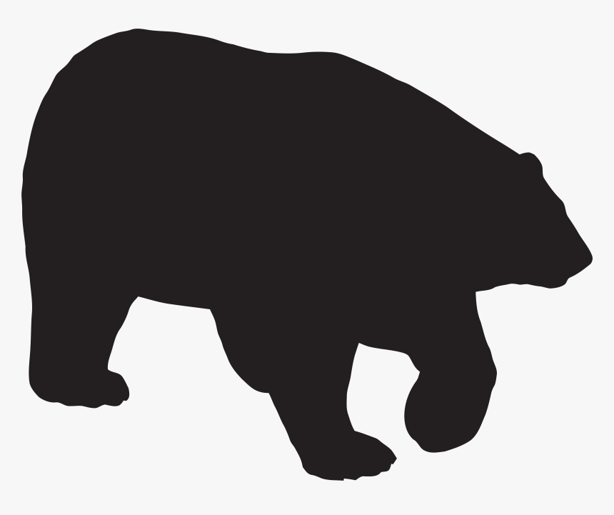 Grizzly Bear Silhouette Clip Art, HD Png Download, Free Download