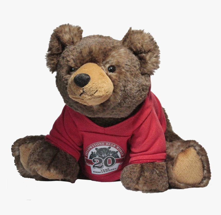 20 Year Anniversary Bear Plush Grizzly Red Hoodie - Teddy Bear, HD Png Download, Free Download