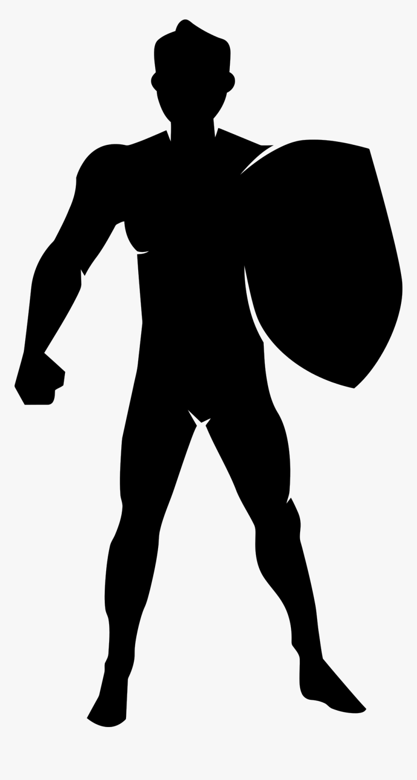 Silhouette Male Clip Art - Man Warrior Silhouette, HD Png Download, Free Download