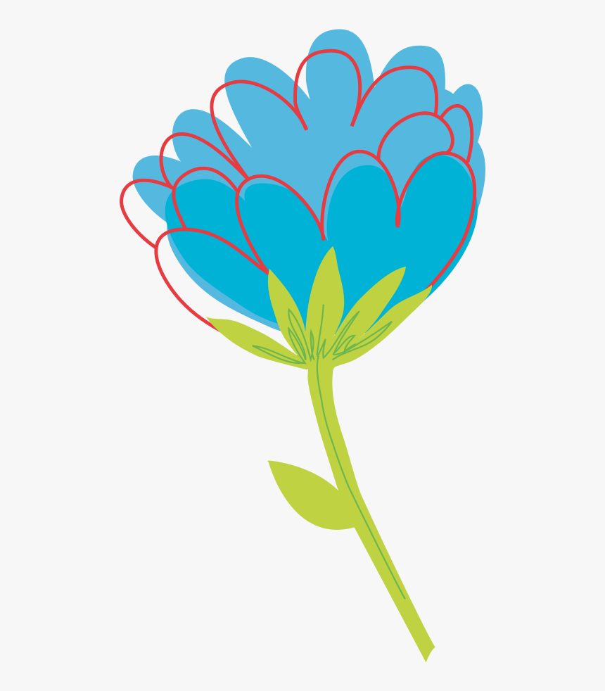 Blue Flower Vector - Flower Vector Png, Transparent Png, Free Download