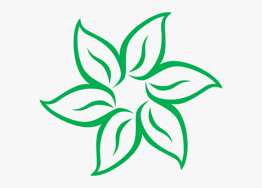 Flower Vector Green Png Clipart , Png Download - Star Flower Clipart, Transparent Png, Free Download