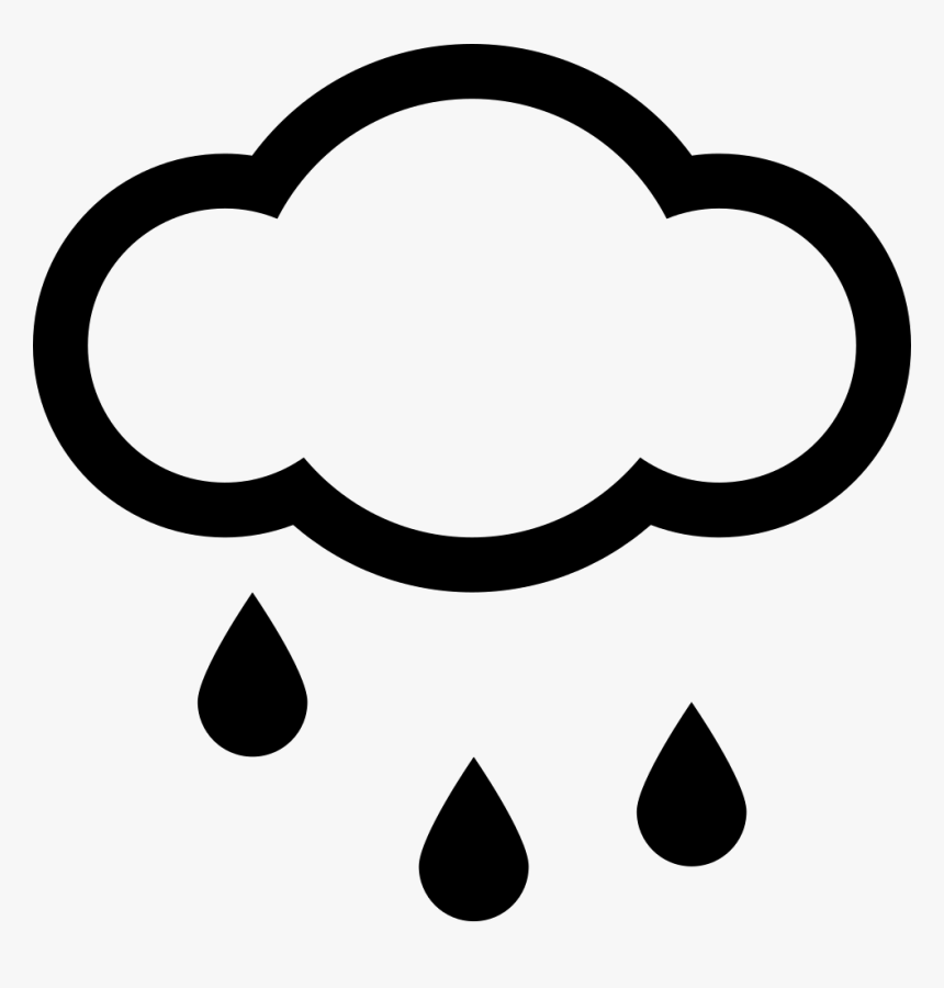 Rainy Weather Cloud - Cloud With Rain Clipart Black And White, HD Png ...