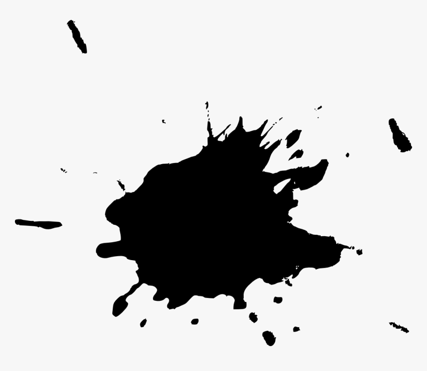 Black Ink Splatter Free, HD Png Download - kindpng