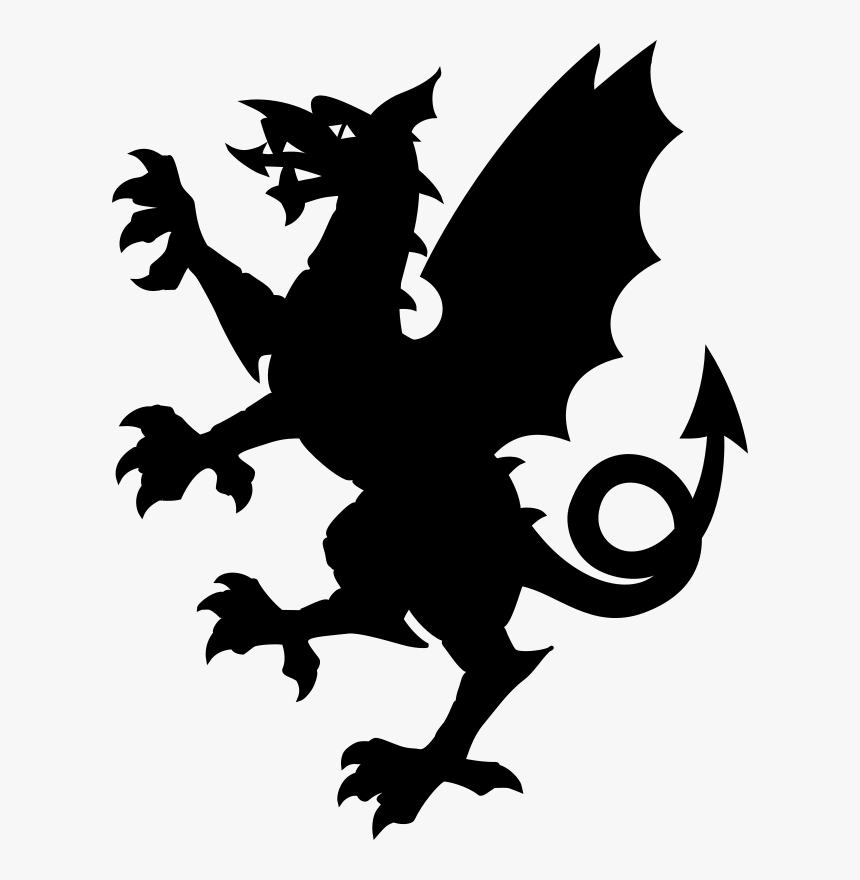 Somerset Dragon Silhouette - Somerset Flag, HD Png Download, Free Download