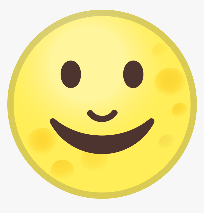 Full Moon Face Icon - Android Full Moon Emoji, HD Png Download, Free Download
