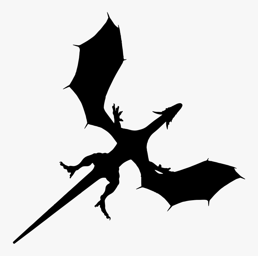 Dragon Silhouette Png Download - Dragon Wingspan Silhouette Png, Transparent Png, Free Download