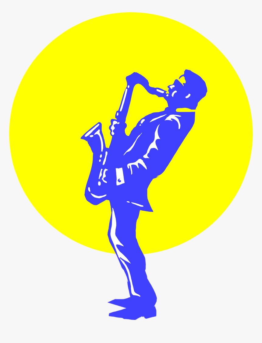 Free Stock Photo Illustration - Guy Playing Saxophone Silhouette, HD Png Download, Free Download