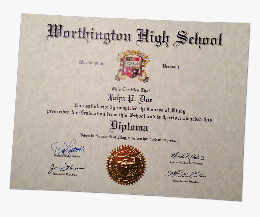 High School Diploma United States, HD Png Download, Free Download