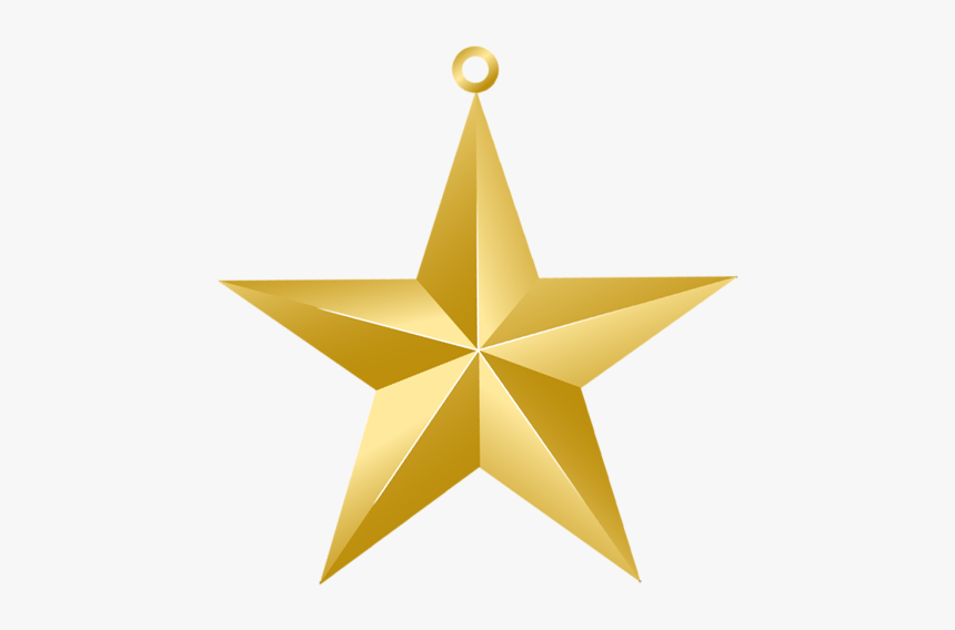 Christmas Gold Star Png - Christmas Star Ornament Png, Transparent Png, Free Download