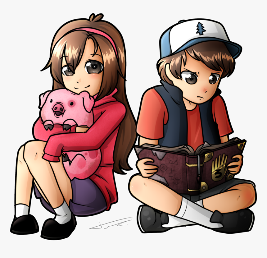 Dipper And Mabel By Tvzrandomness D8edmvj - Gravity Falls Dipper Y Mabel Anime, HD Png Download, Free Download